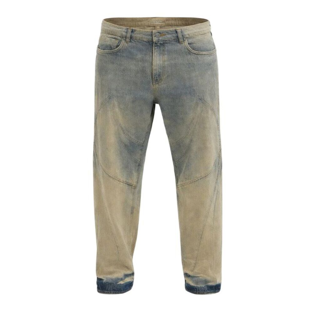 Firetrap Mens Disrip Denim Straight Jeans / Vintage Wash
